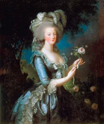 Marie Antoinette rózsával, 1783.