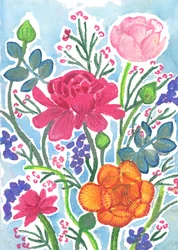 Ranunculus, 2018 (olajpasztell)