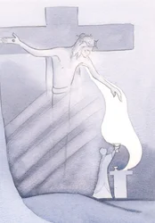 Minden szentmisén kiöntik Krisztus drága vérét a keresztről, a bűntől való megváltásunkért, 2000 (papíron)