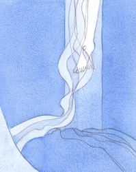 Lábából Krisztus drága vére ömlött lefelé, hogy elterjedjen az egész földön. Azon a véren keresztül a bűneim megbocsáttattak., 2001 (papíron)