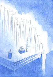 A Szent Angyalok díszőrséget alkottak a templom magaslatairól - Krisztus csendes imádatában, a kiállításon, 2002 (papíron)