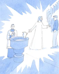 Meg kell magyaráznunk a keresztény hit egyediségét, és el kell kerülnünk a "közömbösséget", 2005 (akvarell, papír)