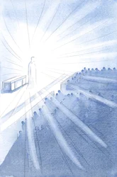 Micsoda tűz Krisztus irántunk való szeretete! Micsoda dicsőség ragyog körülötte itt., 2001 (papír nélkül)