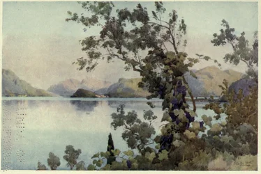 Este, Lago di Como, Illusztráció az "Olasz tavak" című művéből, Richard Bagot