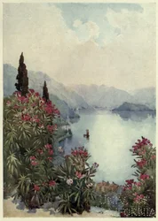 Villa Serbelloni, Lago di Como, Illusztráció: "Az olasz tavak", Richard Bagot