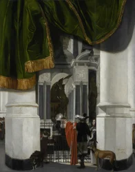 A delfti Nieuwe Kerk belső tere Orániai Vilmos síremlékével
