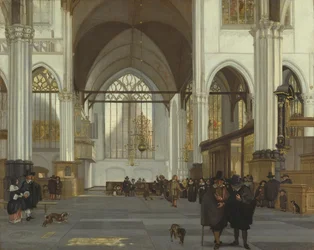 A régi templom belseje, Amszterdam, 1659