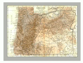Oregon térképe, 1910.