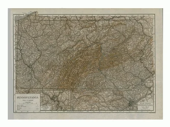 Pennsylvania térképe, 1910.