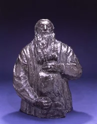 Rodin (1840-1917) portré mellszobra 1909 után (bronz)