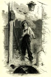 Victor Hugo: A nyomorultak. Gavroche, párizsi fiú. Émile Bayard illusztrációja.