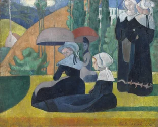 Breton nők esernyővel