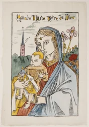 Szűz Mária Istenanya egy liliommal
