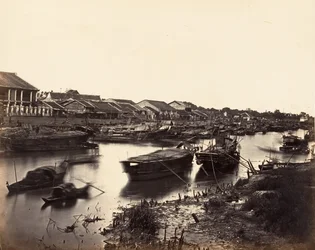 Kilátás a kínai városról, Cholen 5. számú lap, Saigon, Cochinchina, 1866.