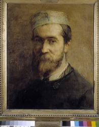Gustave Ricard (1823-1873) Emile Loubon festő (1809-1863) portréja. Olajfestmény
