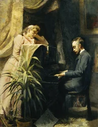 A zongoránál, 1891