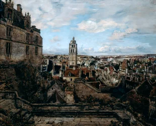 Kilátás a Loches-kastély teraszáról, 1884