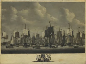 A flotta elhagyja Vlissingen kikötőjét, 1804