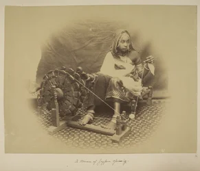 Egy jeypore-i nő forog, 1890 körül (f/w fotó)