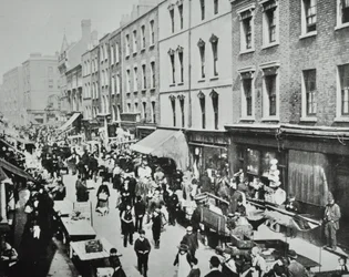 Brick Lane Market, Brick Lane: általános nézet, 1895