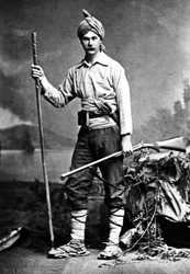 Brit Huntsman Indiában, 1870 körül