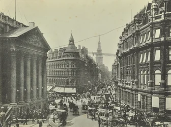 Cheapside, a Mansion House-ból, City of London, 1885