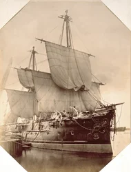 HMS Triumph, 1870 (szépia fotó)
