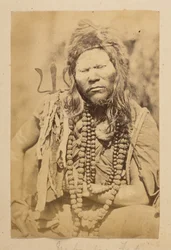 nepáli fakír, a Darjeeling kilátásaiból, 1870-es évek (f/w fotó)