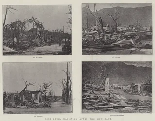 Port Louis, Mauritius, a hurrikán után