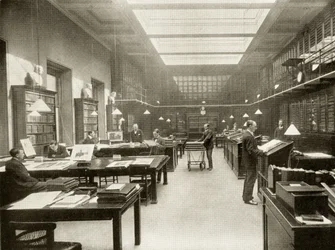 A British Museum Print Room, 1900 körül, Alfred Whitman „The Print-Collector