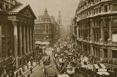 A Mansion House, London főpolgármesterének hivatalos rezidenciája (szépia fotó)