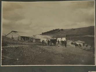 A Mess, valószínűleg a Sound Ranging gyakorlóállomáson, amelyet Vogézekben állítottak fel, 1915-ben