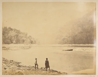 A Teesta a Bheerkotee-ban.  Darjeeling kilátásai. 1870-es évek