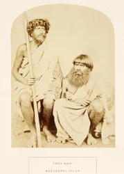 Toda Men, Neelgerry Hills, The People of India, J. Forbes Watson, megjelent 1868-ban (albumnyomat)