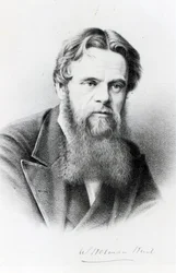 William Holman Hunt, metszet egy fénykép után, 1865 körül
