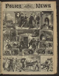 "A CHELSEA GHOST.", Illustrated Police News, 1882. október 21. (újságpapír)