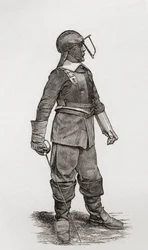 Egy könnyű lovas Oliver Cromwell korából, J. R. Green „Az angol nép rövid története” című művéből, 1893-ban