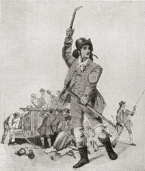 Egy londoni tűzoltó az 1790-es években. Az 1897-ben megjelent The Strand Magazine-ból.