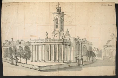 Egy épület Northamptonban, John Bridges „Northamptonshire történelméből”.
