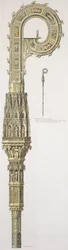 Wykehami Vilmos (kb. 1320-1404) 1785-ben publikált crozier geometriai kiemelkedése
