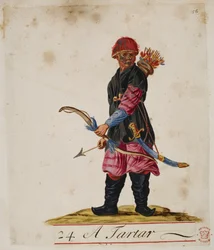 Hozzáadás. 5353, f.56 A Tarter, a „Különféle népek jelmezei gyűjteményeiből”