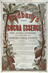 A Cadburys Cocoa Essence reklámja, a The Graphic-ból, 1878