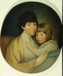 Anna Maria White (Mrs Charles Trench) és a gyermek (olaj, vászon)