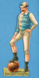 Készen állsz?, kivágott egy labdarúgó, 1880-90-es évek