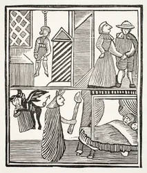 Batemans Tragedy, illusztráció a Chap-books of the Eightenth Century, John Ashton, pub. 1882