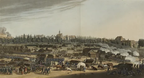 Lipcsei csata, 1813. október 16-19., Az Annals of Europe 1812, 1813, 1814 és 1815, 1815 évek fontos eseményeinek illusztrált feljegyzéséből (színes akvatinta)