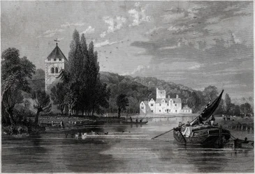 Bisham apátság. (metszet, kb. 1850)