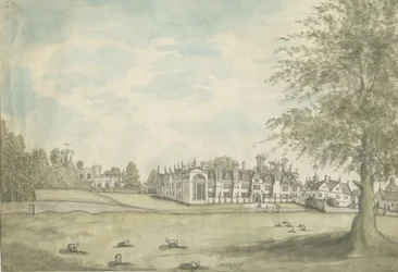 Blithfield Hall: akvarell festészet, nd [XVIII. század]