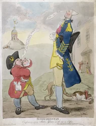 Bombardian (kézzel színezett rézkarc)