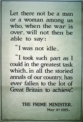 Brit első világháborús toborzási plakát, 1915